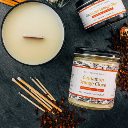 cinnamon orange clove candle essential oil
