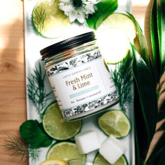 mint lime natural candle